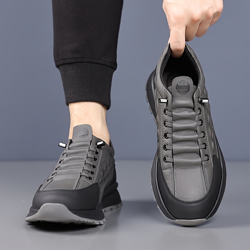 TEMU [top Layer Cowhide Upper] 2025 's Slip-on Casual Sports Shoes, High-quality Men's Shoes, Slip-on Design For Easy Wearing And , Non-slip And