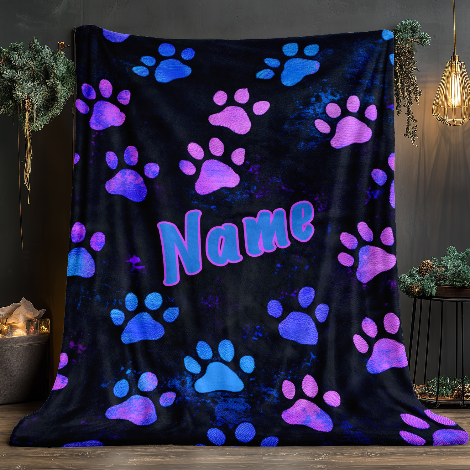 TEMU Custom Name Colored Blanket- Lightweight Flannel Throw For Sofa, Camping, Livingroom, Office, Chair, And Bed - Digital Printing Soft And Warm