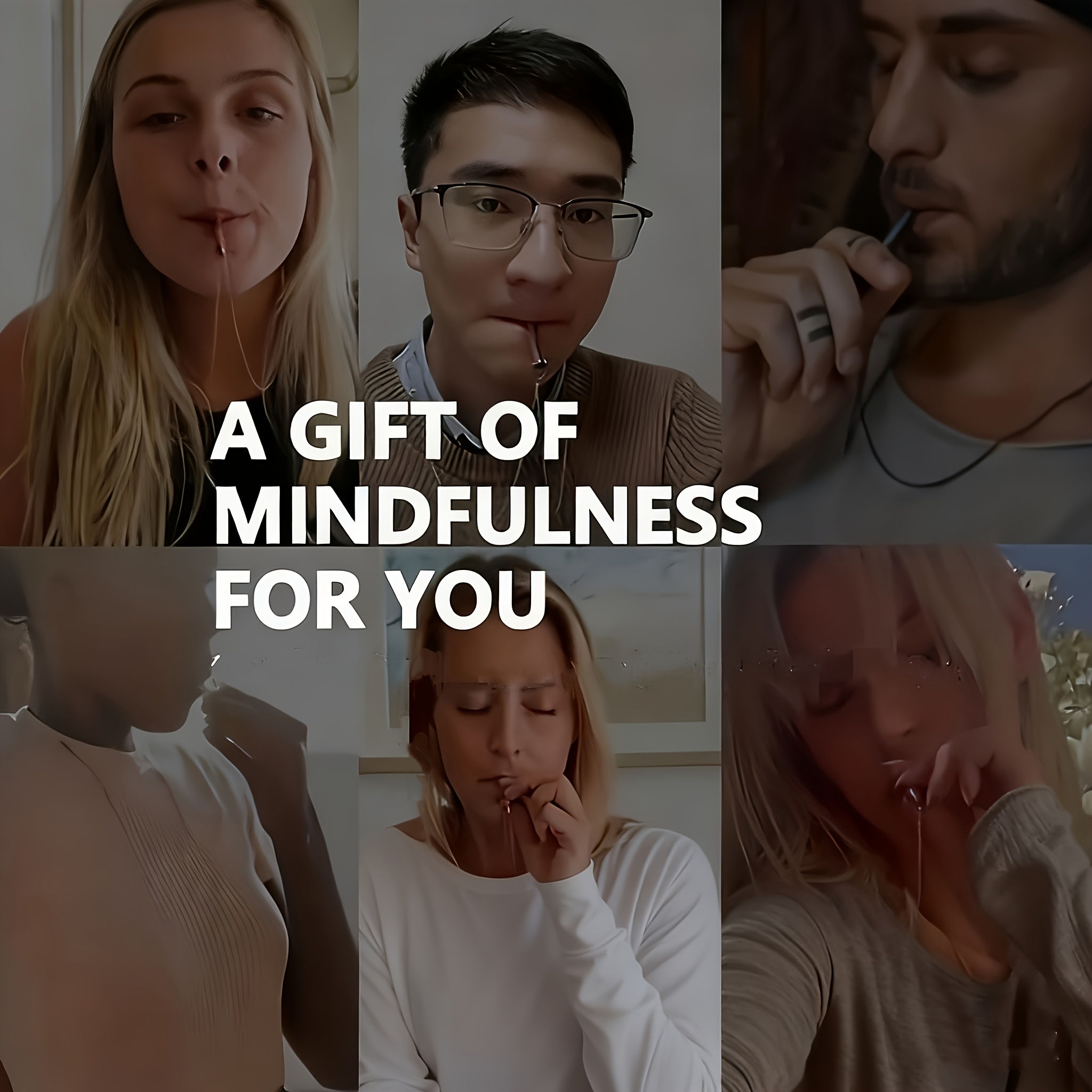Men's Stainless Steel Breathing Necklace for Mindfulness