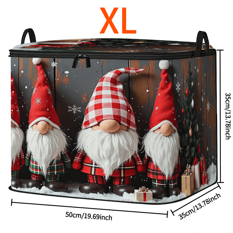 TEMU Upgraded Large-capacity Storage Organization Container, Christmas Gnome Decorations And Gifts - Seasonal Clothing, Bedding, And Pillow Storage