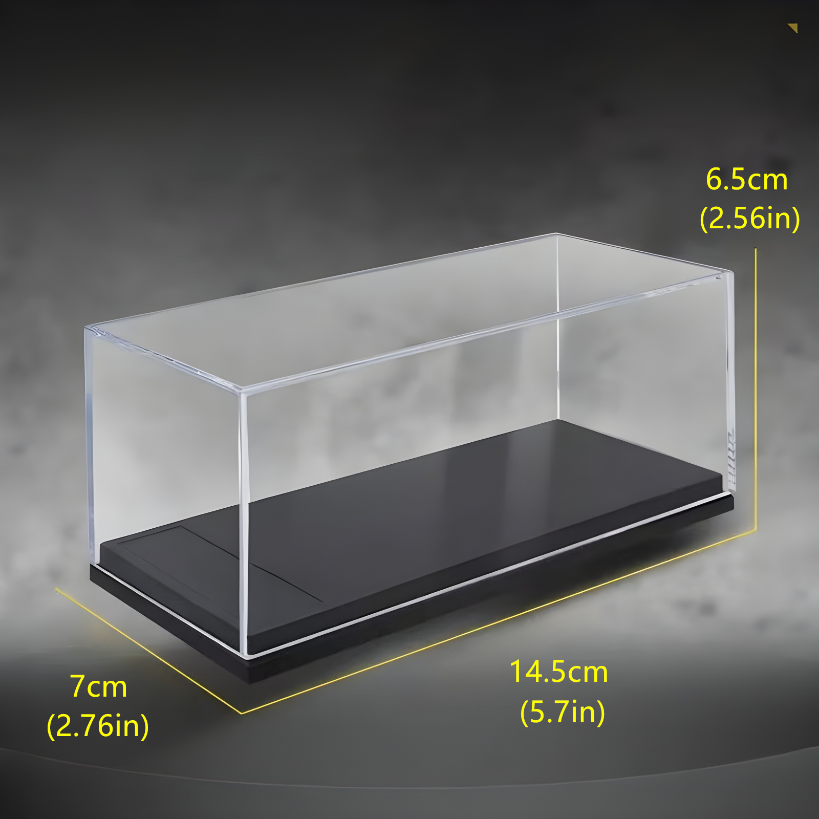 2pcs Clear Acrylic Display Case 5.7 X 2.6 X 2.8 Inches Fit For 1/64 1/43 Scale Model Car Figure Miniature Storage Box
