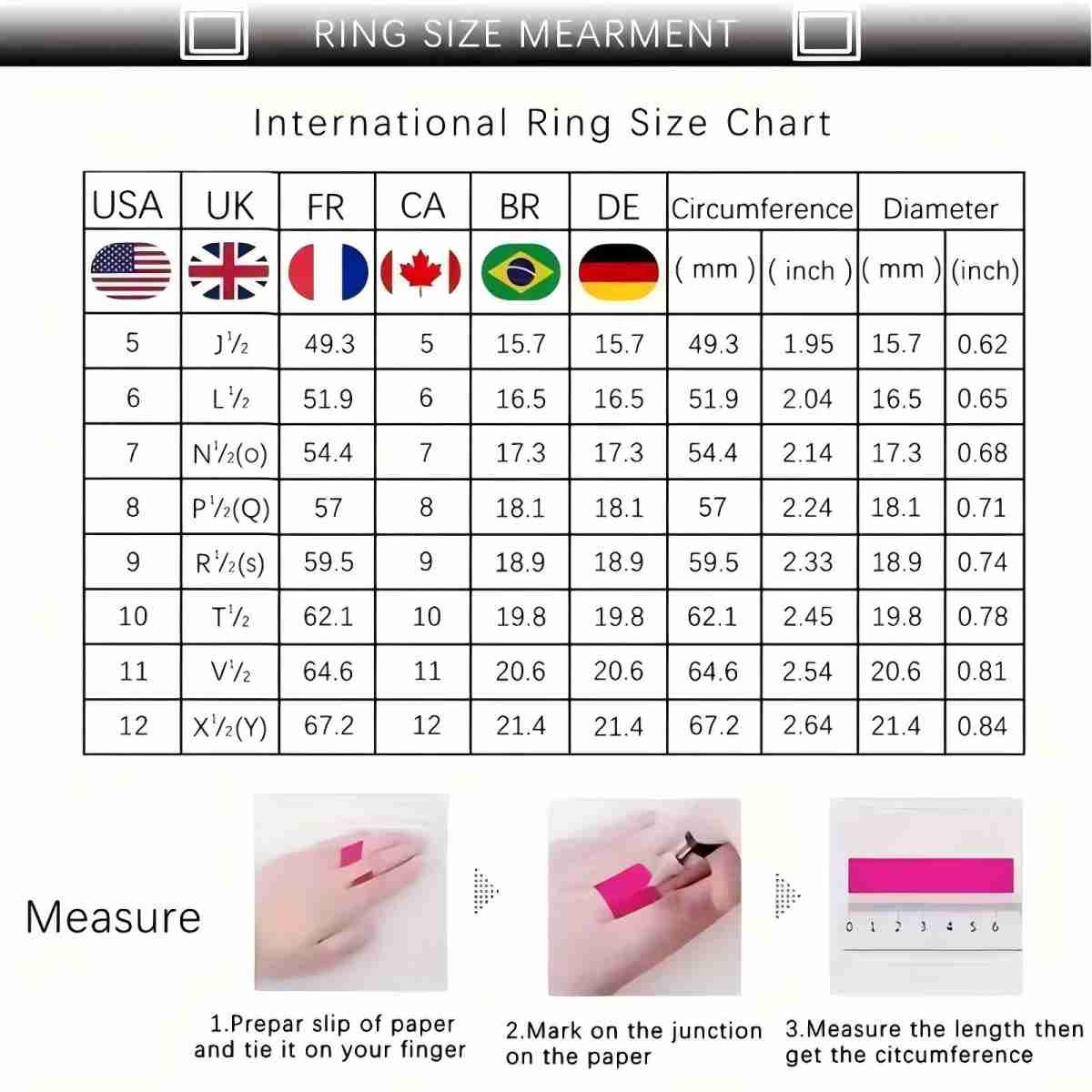 Women's Composite Square Zirconia Intertwined Heart Promise Ring