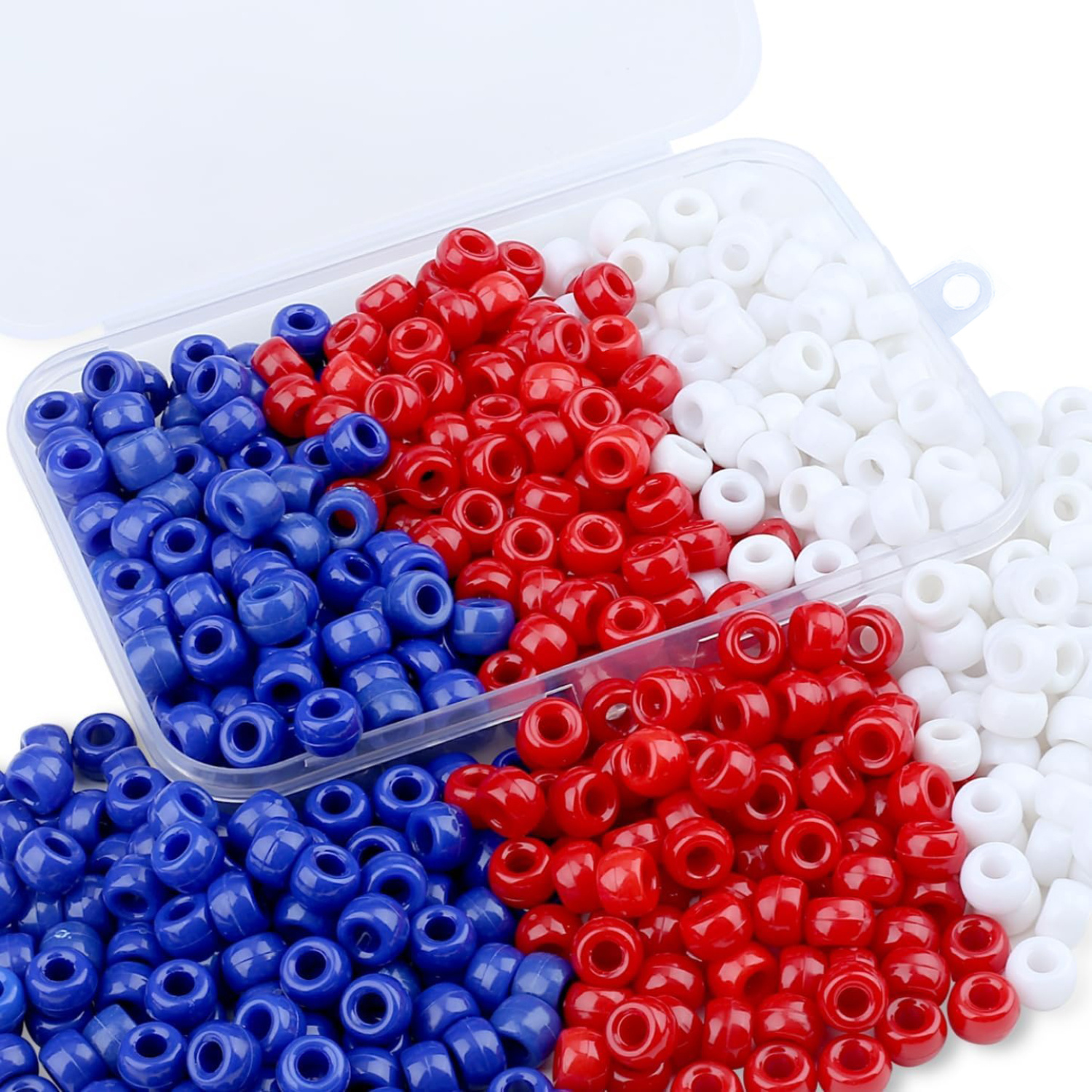 TEMU Lot de 450 perles de pour de l'Indépendance, kit de fabrication de bracelets d', fournitures de fabrication de bijoux DIY. Convient pour