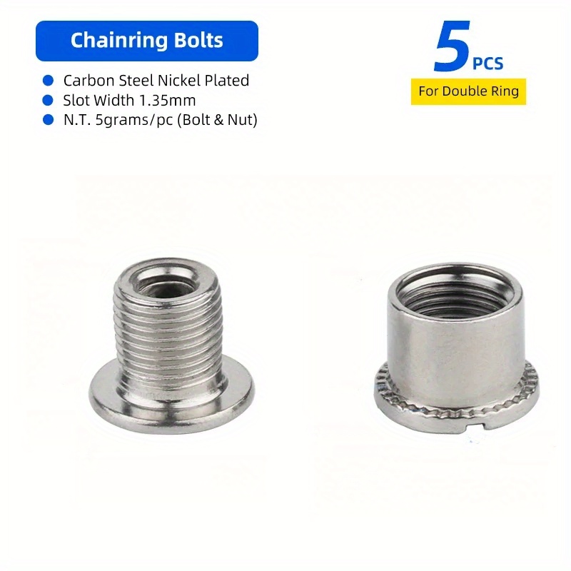 M8 Threaded Bolts For Single Double Triple Bicycle Chainring 6.5/8.5mm Height Mtb Road Crankset Fixing Nuts