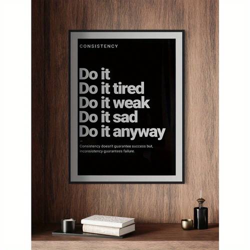 1pc motivational canvas wall art do it quote poster with black background white text unframed inspirational wall decor for home office gym room decor motivational wall decor inspiration print corporate durable material office workers