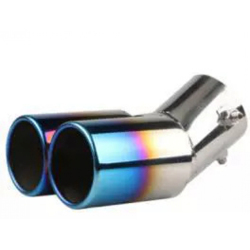 TEMU Dual Exhaust Tips Made Of Stainless Steel, Suitable For Most Vehicles With Curved Exhaust Pipes That Have A Diameter Ranging From 38mm To