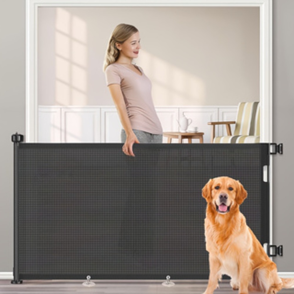 TEMU No-drill Pet Gate - No Installation Drilling Required, Sturdy Puncture-proof Design, Adjustable Height Fence For Cats And Dogs, Easy-to-install