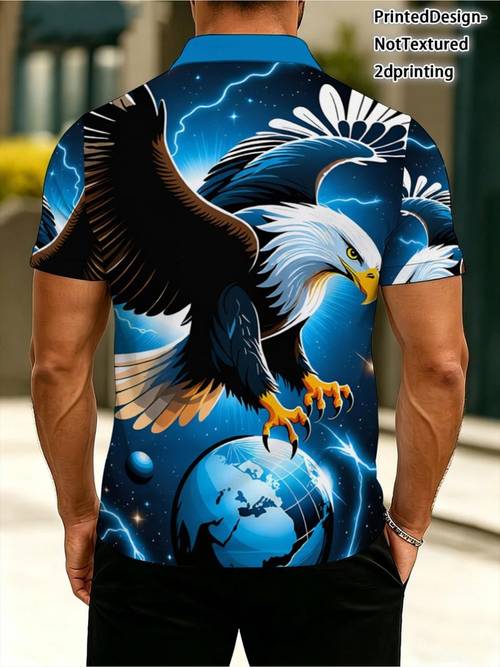 mens outdoor shirt bald printed polyester material mixed color multiple specifications suitable for hiking outdoor leisure stylish durable