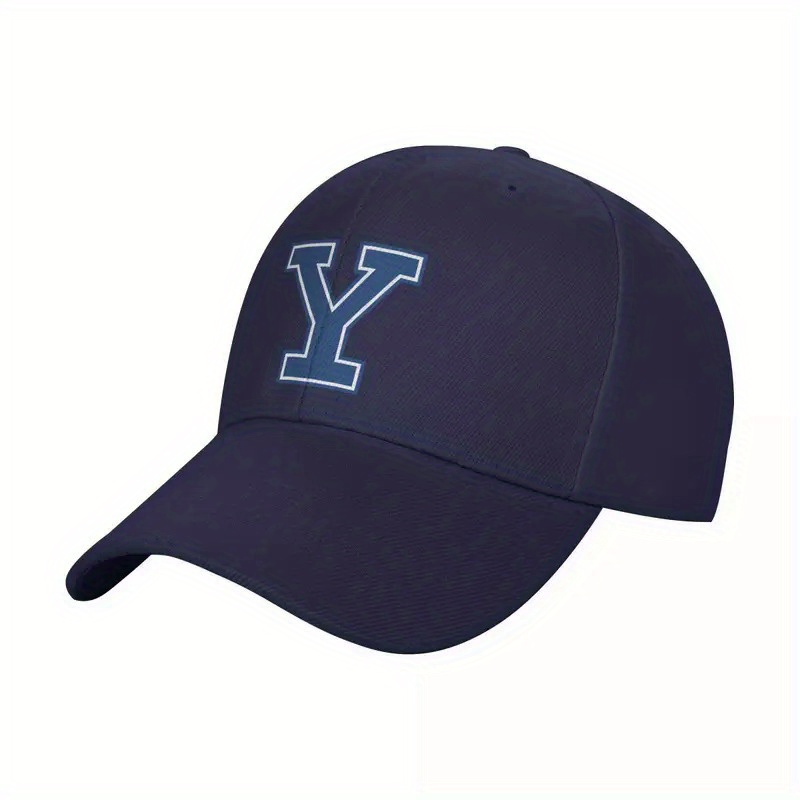 TEMU 2025 New Men's Baseball Cap, Featuring Adjustable Fabric, Casual Fashion, Truck Driver Style, And An Embroidered 'y' Logo, With Over 80% Textile