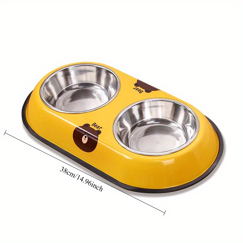Customizable Engraved Stainless Steel Double Bowl for Dogs and Cats