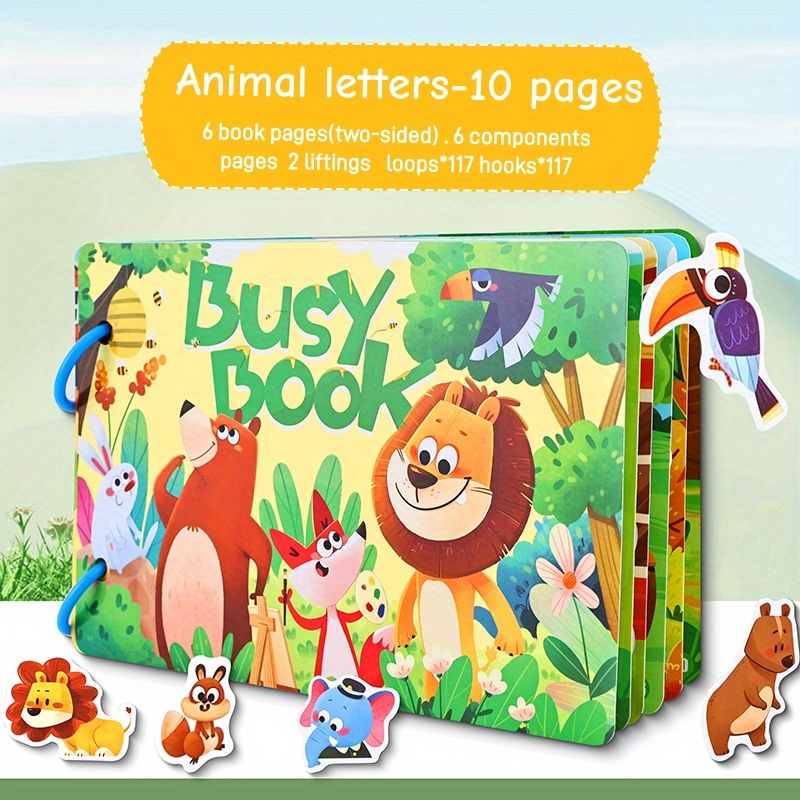 Kids' Quiet Busy Bus Sticker Puzzle Toy Book