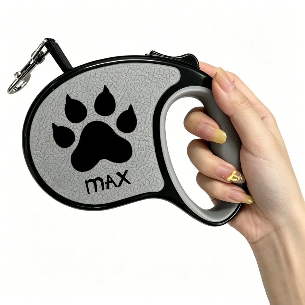 TEMU Laisse rétractable personnalisée pour chien, lot de 1, personnalisable avec nom et , longe -enchevêtrement réglable et durable, adaptée aux