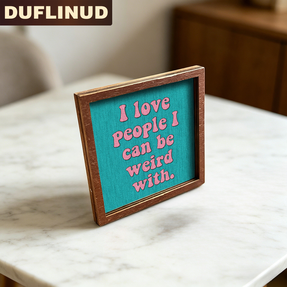 TEMU Hobby Text Fridge Magnet, Mini Decorative Plaque, Micro Slogan Board With Retro Font Design, Pink Letters, Wooden Fridge Magnet, Suitable For