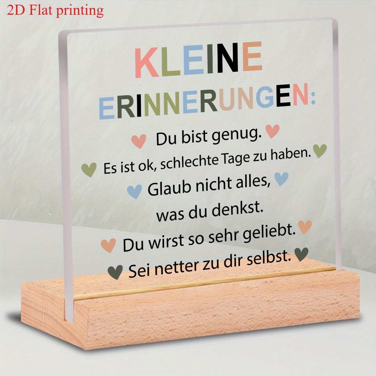 E-shop 2D Flachdruck, HD Motivationszitat , Vielseitige Schreibtischdekoration für Zuhause & Büro – Ideales Geschenk zur Hochzeit, Brautdusche,