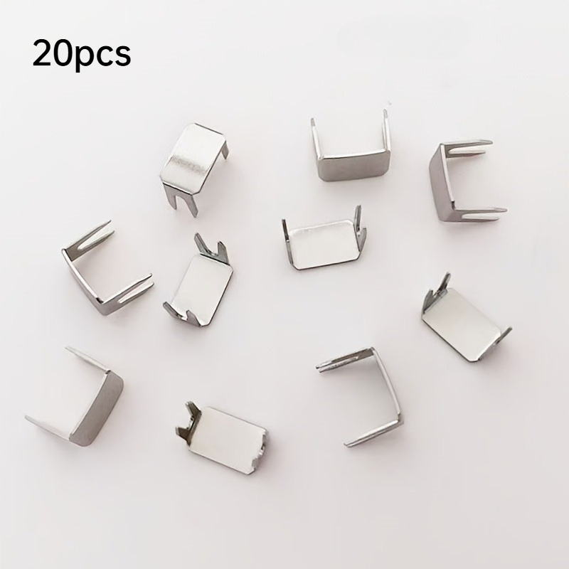 TEMU 20 Piezas de Tapón de Cierre de Cremallera N.º 5, Garra Metálica de , Sello de Tarjeta de Código de , Accesorio de Decoración para Bolsos,