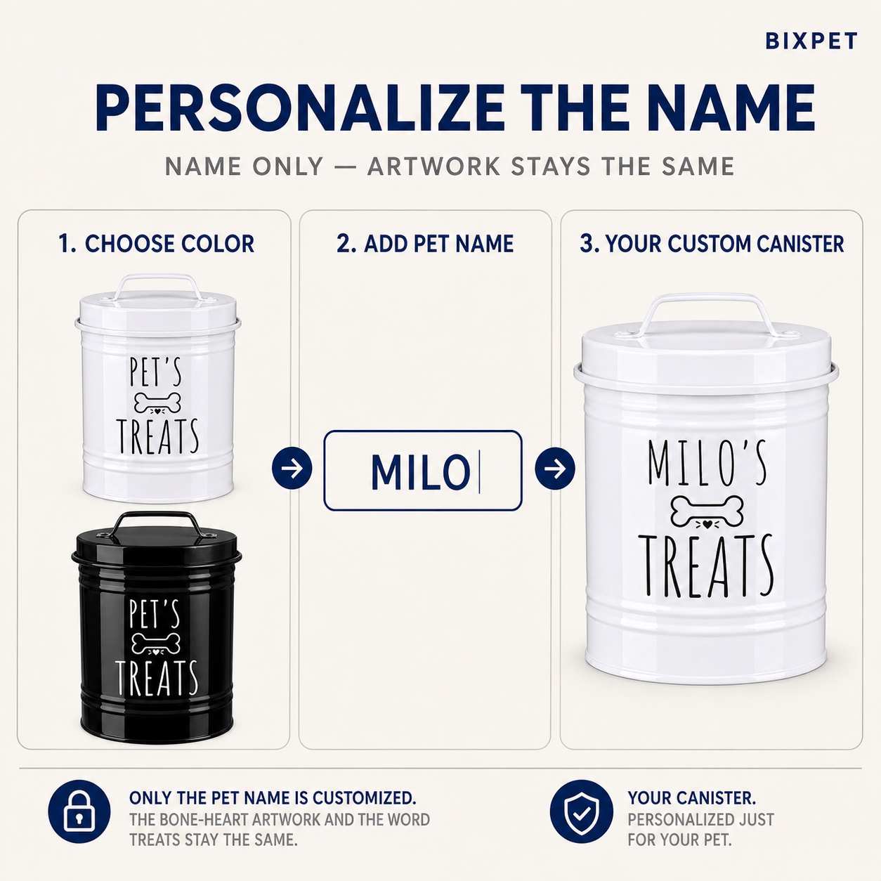 Customizable Iron Dog Food Storage Bucket with Lid