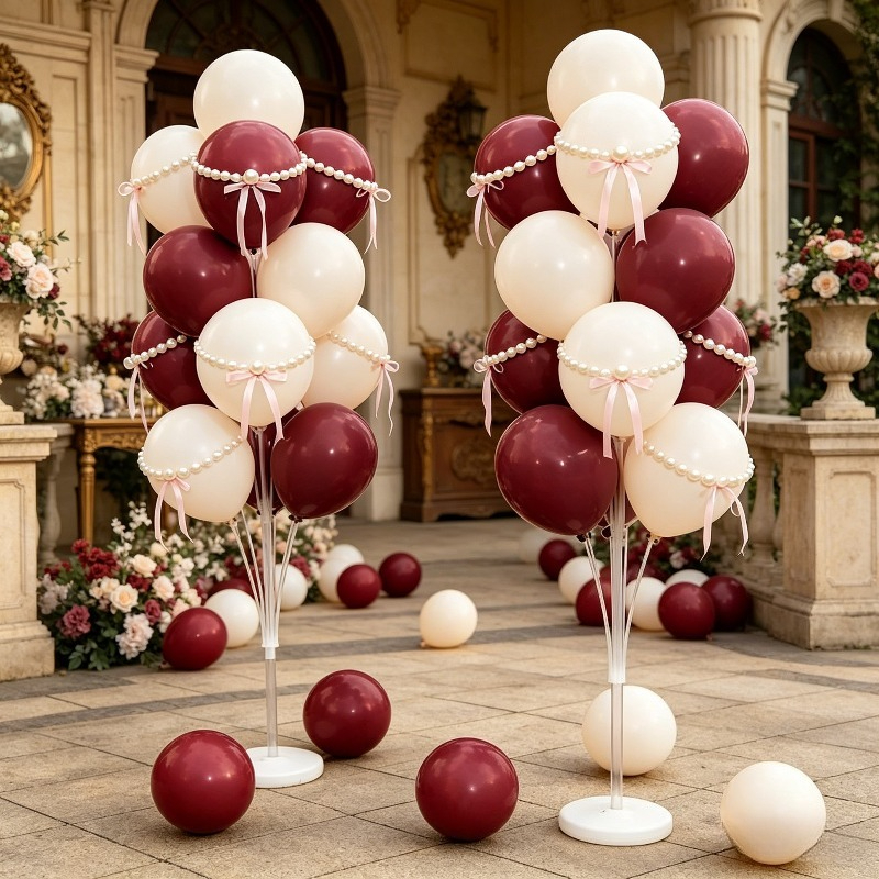 TEMU Lot de 2 supports pour colonne de ballons avec choix de hauteurs multiples, kit de support autoportant pour ballons pour présentoirs de table et