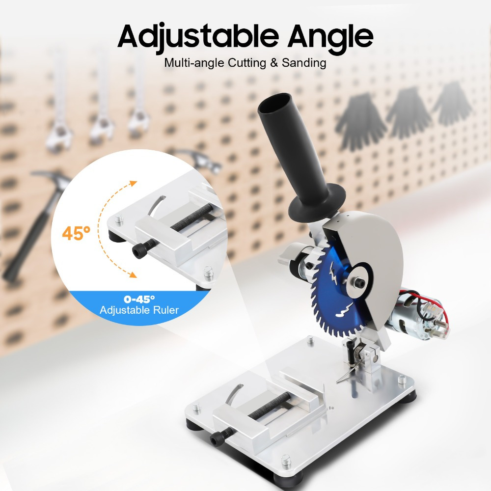 PortableTable Saw 110V Multifunction Jade Cutting Carving Machine 10000RPM Stepless Speed Regulation Jewelry Rock Polishing Saw Kit Bench Grinder Tabl Mini Miter Saw, 110V Multifunctional Micro Cutting Machine Portable Table  Saw, Adjustable Electric Cut-Off Chop Saw with Saw Blade and Abrasive