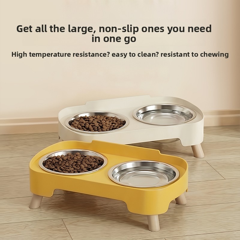 2026 and dog feeder high sided ensures for pets cute and practical water and food dispenser stainless steel non slip dual bowl design easy to   multiple colors Product details 3