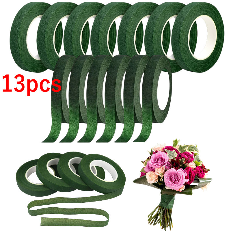 E-shop Grünes DIY-Handmade-Klebeband, Grünes Blumenstrauß-Klebeband – Grünes Blumenklebeband – Strapazierfähiges Nylonmaterial, einfach zu verwenden,