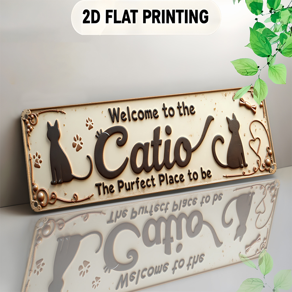 TEMU 2d Flat, Welcome To Aluminum Sign, Measuring 4 Inches By 16 Inches, Designed To Weather , Suitable For Hanging As A Decorative Plaque, Versatile