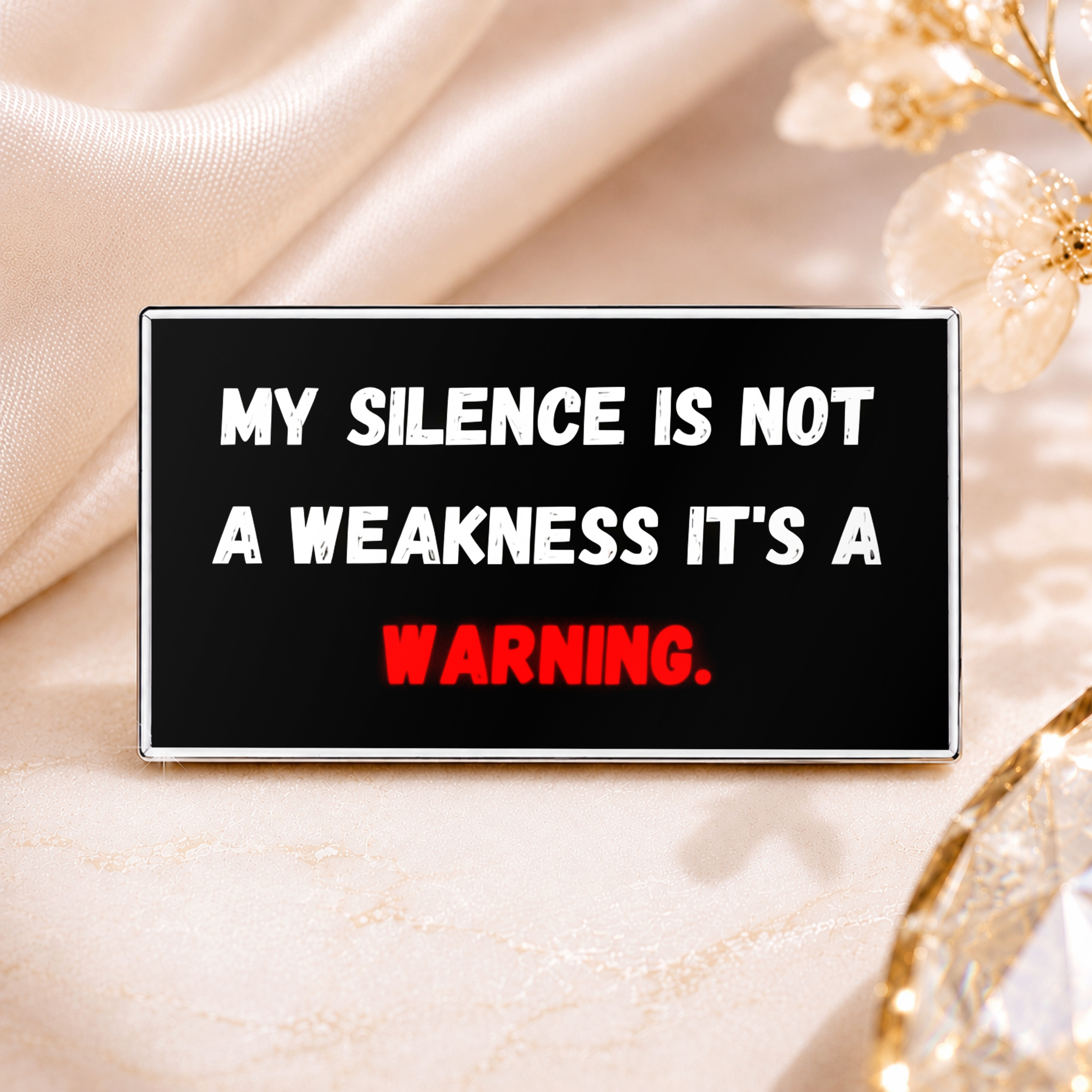 TEMU My Is Not Of , But A Warning To Metal Alloy Badges, Casual Daily Accessories, Affordable And High-quality Accessories, Classic Decorations For
