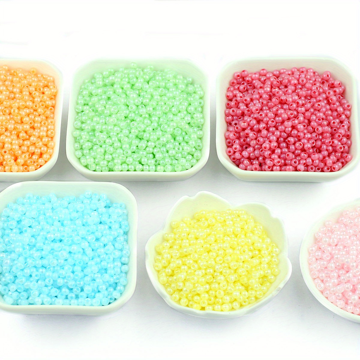 450pcs 4mm Glossy Small Round Loose Beads for DIY Jewelry