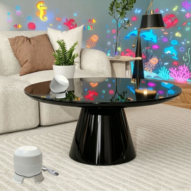TEMU 1 Lámpara estatua LED de interior Cielo Oceánico Estrellado con alimentación USB, Proyector de luz nocturna, Lámpara de cielo oceánico