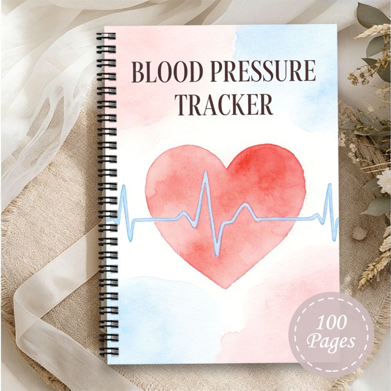1pc Blood Pressure Tracker | Daily Record And Track Glucose And Blood Pressure Levels in Notebook, Notebook Health Journal, for Home Monitoring of Diabetes, with Glucose Counter Test Tracking, Best Gift for Friends And Relatives