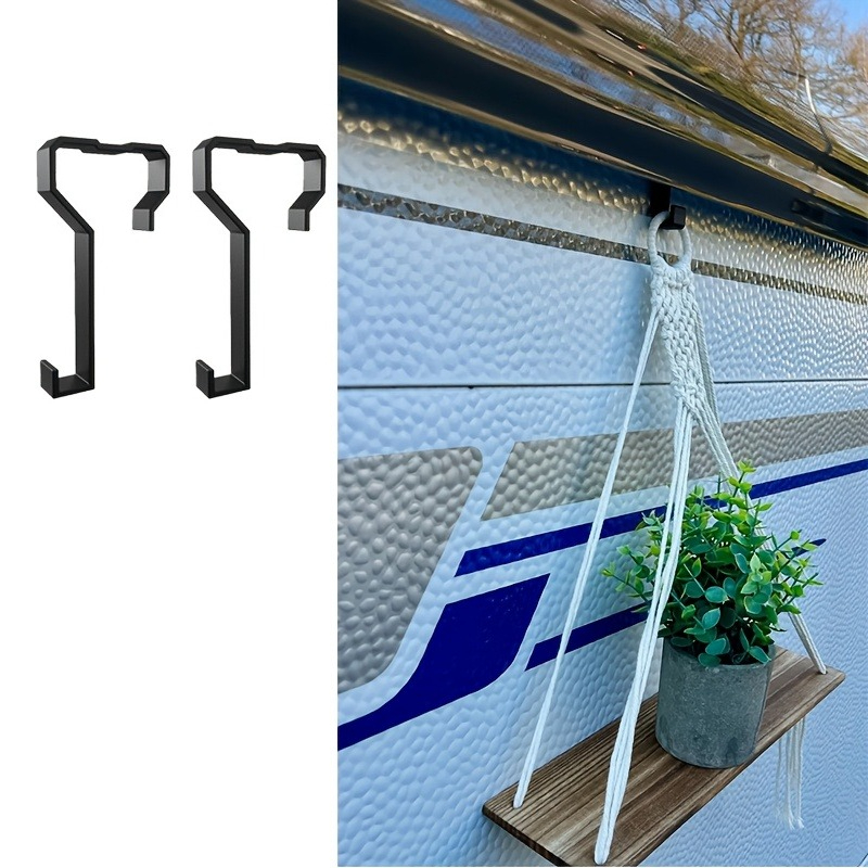 E-shop 2 Stück RV- und Reiseauto-Fensterhaken, einfache Installation, Fensterrahmenhalterungen Fensterhaken Campingzubehör RV-Erweiterungen