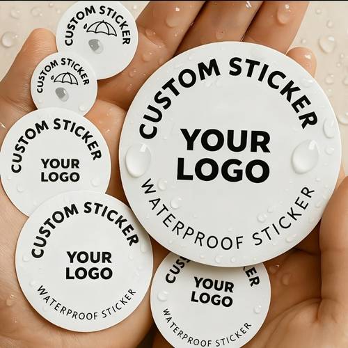 50 100 200pcs multi size 3 4 5 6 7 8cm personalized sticker custom label stickers suitable for occasions supports custom labels custom logo stickers label stickers custom sticker wedding party invitations