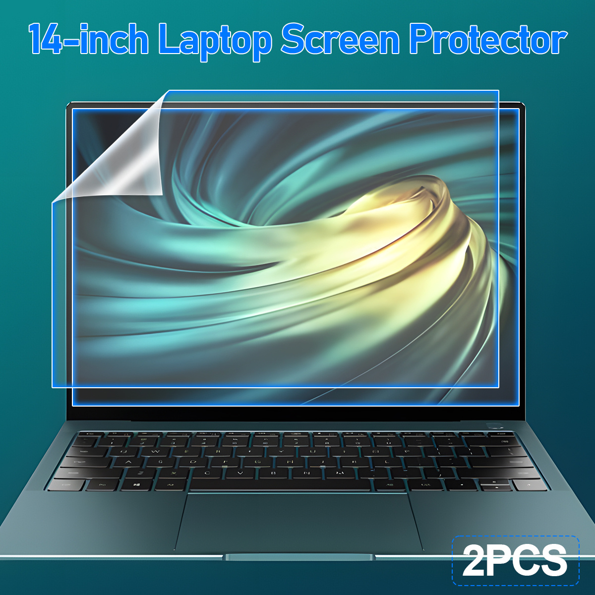 2-Pack 14-Inch Laptop HD Screen Protector, 5H Hardness PET Material, 16:9  Ratio, Compatible with Dell 14&*;-16:9-310x174mm