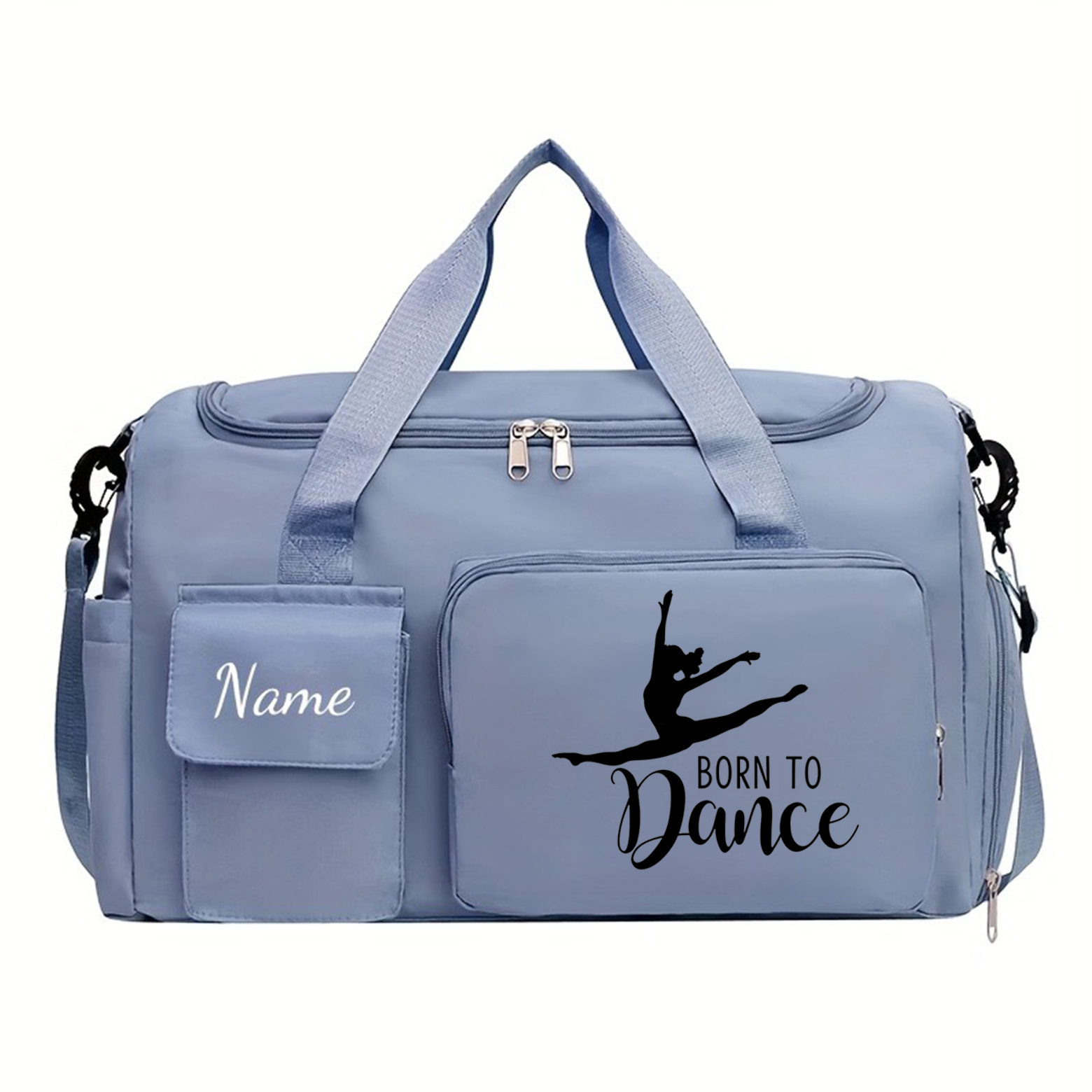 TEMU Personalized Custom Name Ballet Dancer Printed Travel Bag, Multi-functional Fitness Sports Backpack, Convenient And Lightweight For Travel, Rich