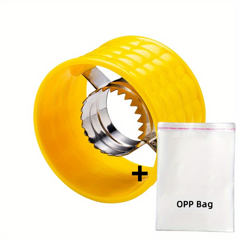 TEMU 1pc Corn + 1pc Opp Bag - Manual Rotating Corn Separator, Gadgets And - Fruit And Vegetable Tools For Cooking And Kitchen