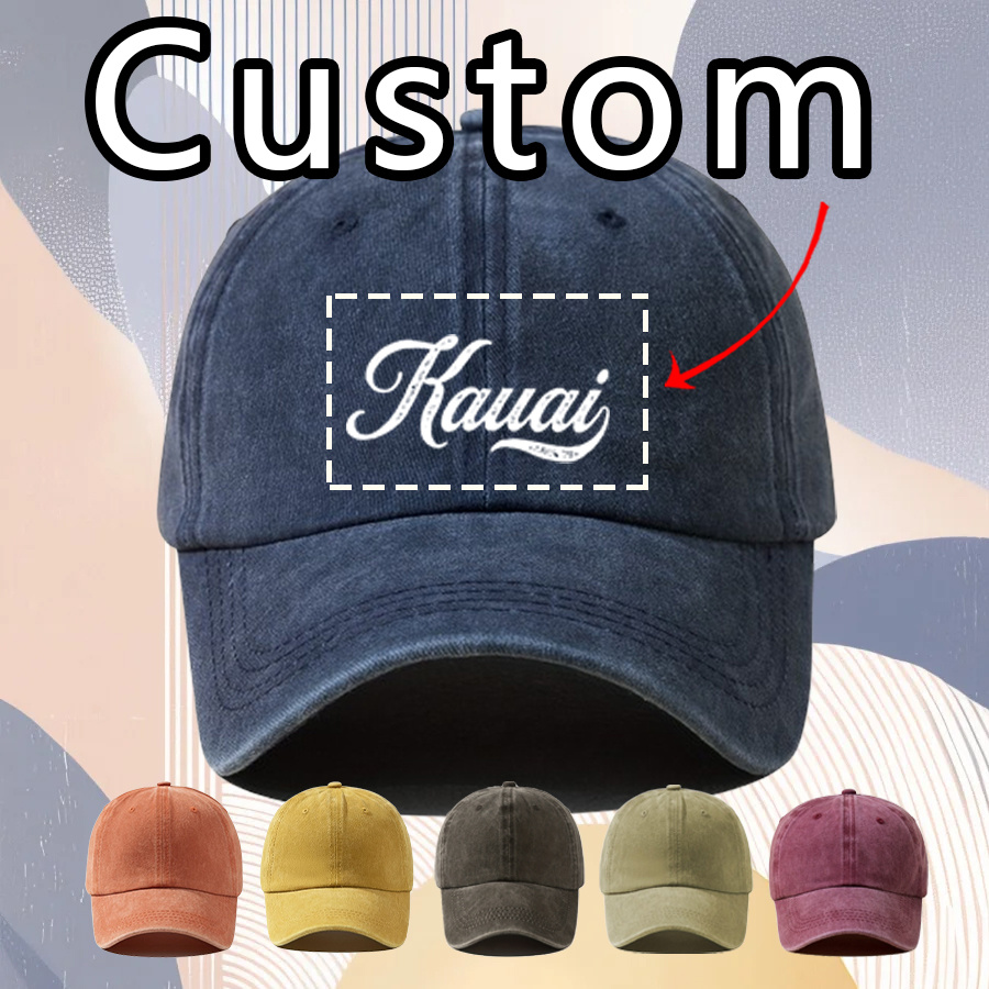 5 Customizable DIY Printed Washable Baseball Caps