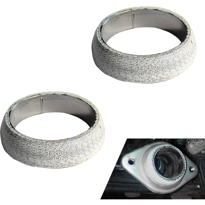 2pcs Universal Exhaust Manifold Donut Gasket | 2.56"/ 65mm | Leak-proof Replacement For Exhaust Pipe & Manifold