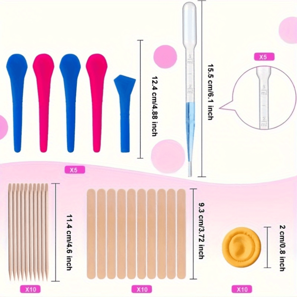 Image of 49pcs Epoxy Resin Mold Kit, Beginner Craft Additions, Measuring Cups, Finger Grips, Resin Mixing Cups, Stirring Rods And Straws, Perfect For Handmade Jewelry, Crafts