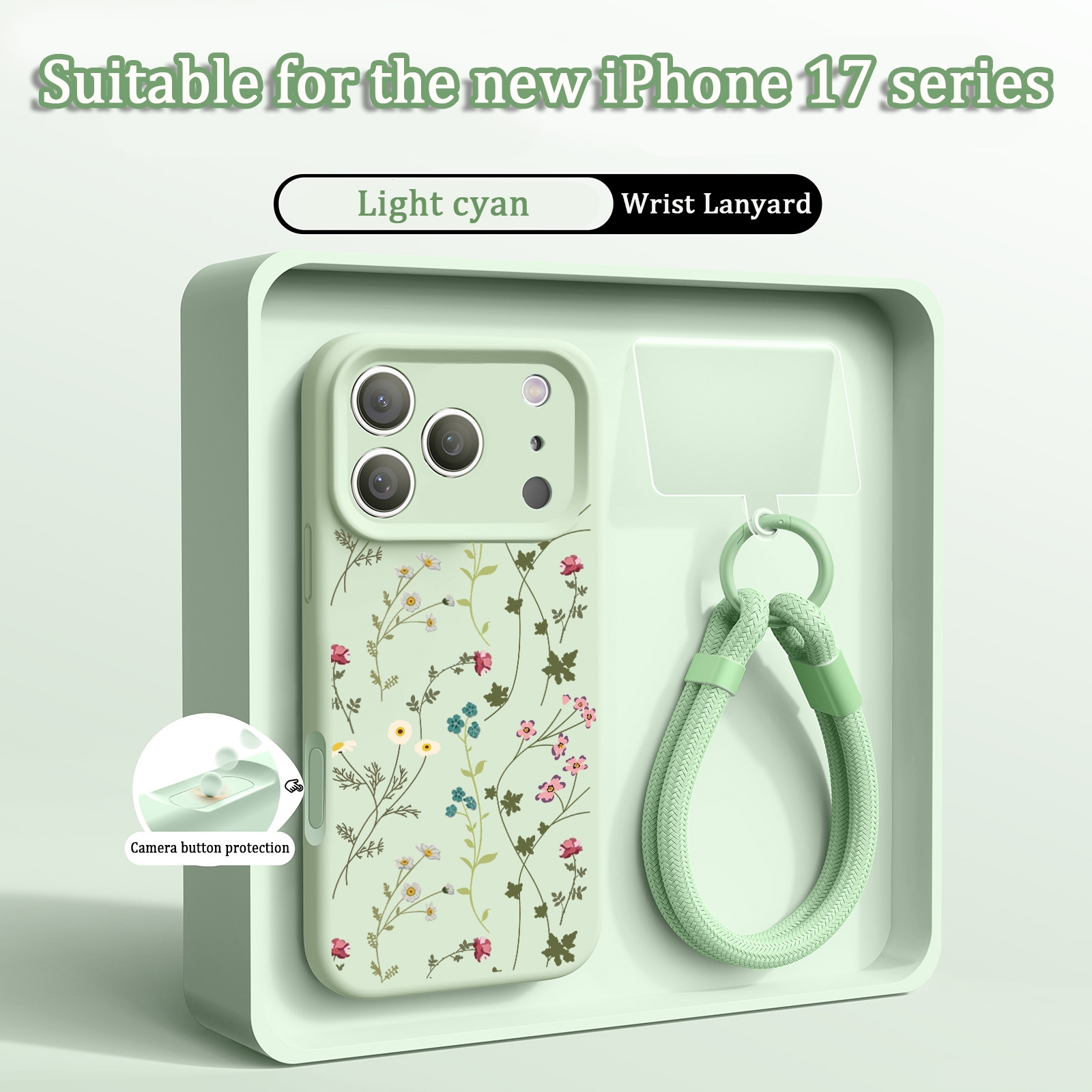 Ovitek za telefon: Cvetlična in travna tema je primerna za iPhone 17Pro Max/17Pro/17/iPhone 16PRO Max/16 Pro/16/iPhone 15 Pro Max/15