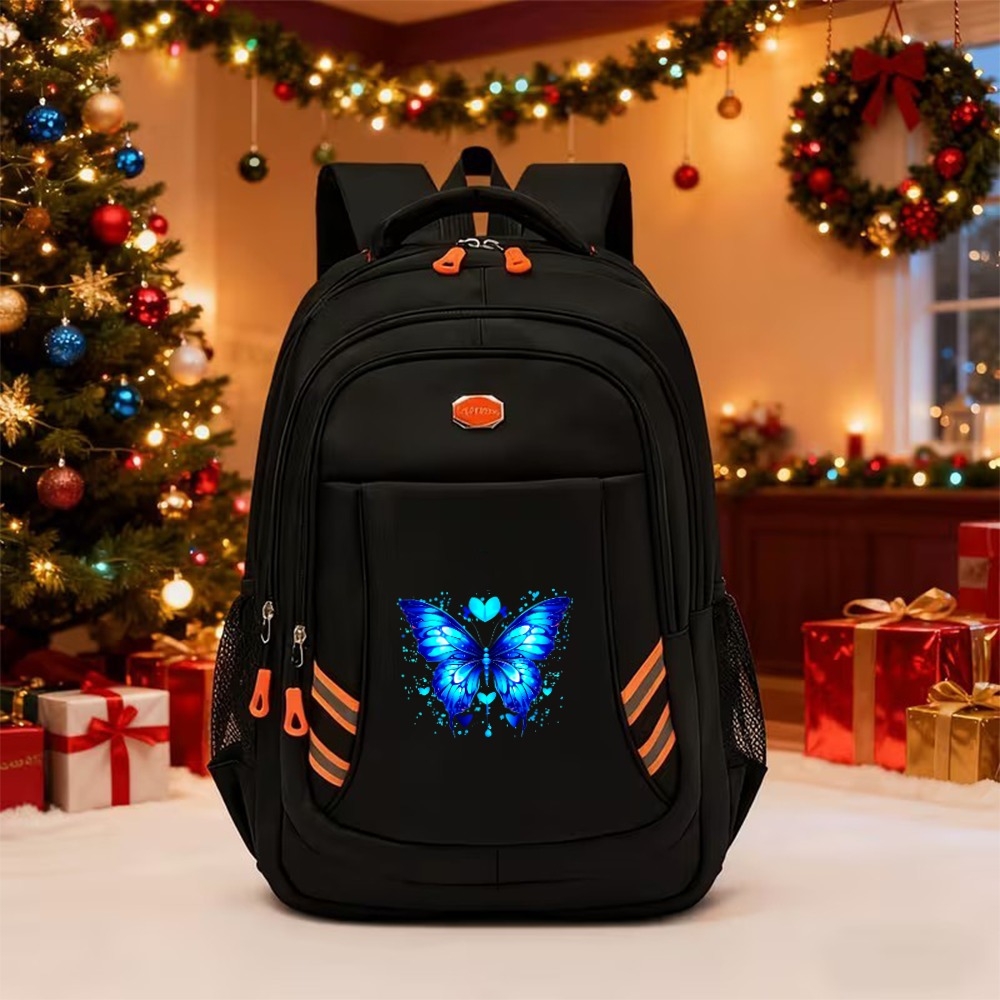 TEMU Anti-theft Backpack Suitable For With Reflective Strips, Laptop Compartment & Adjustable Straps - Lightweight Travel Bag, College Bookbag With