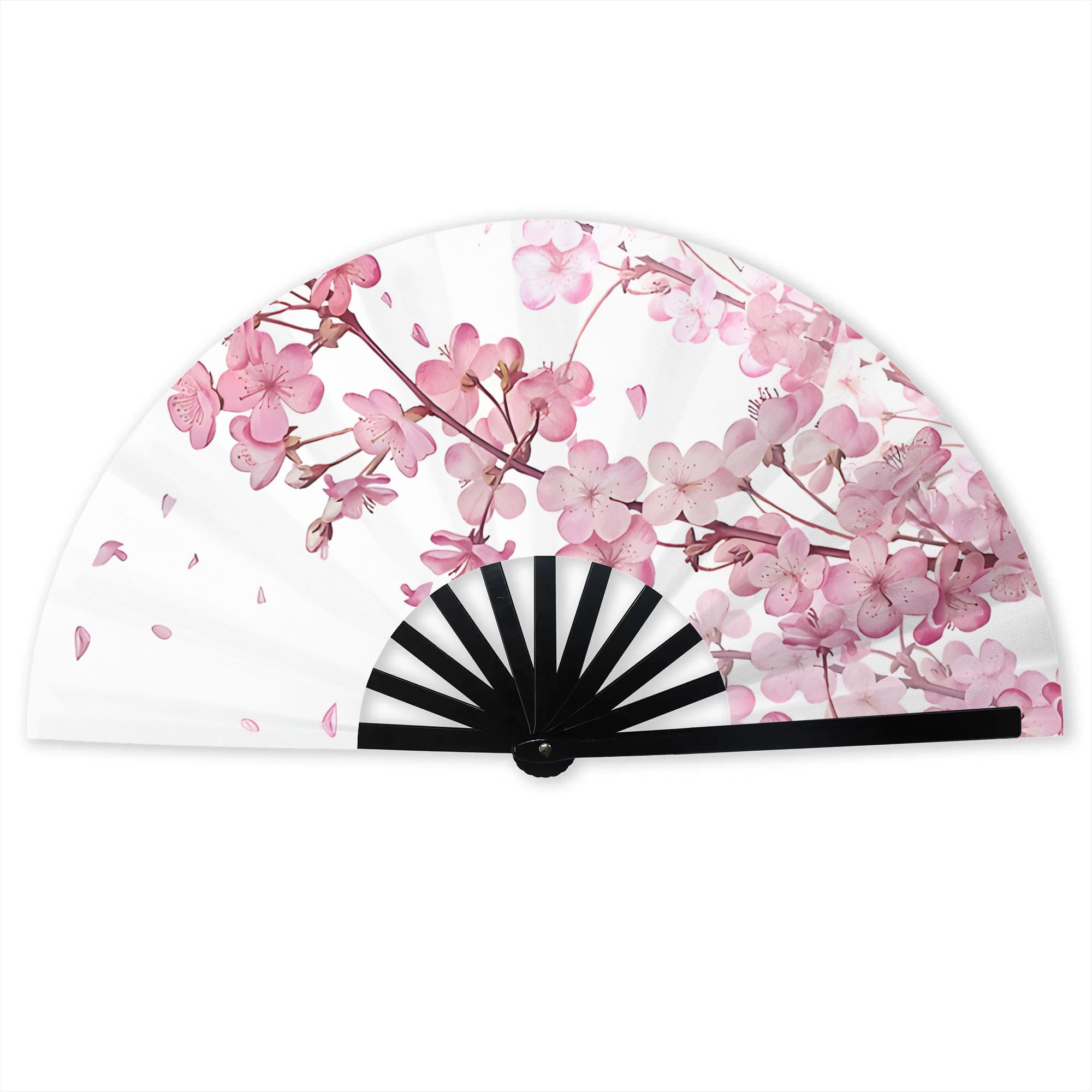 TEMU Cherry Folding Fan, Lightweight And Portable, Sizes: 28cm X 54cm And 35cm X 65cm, Unisex