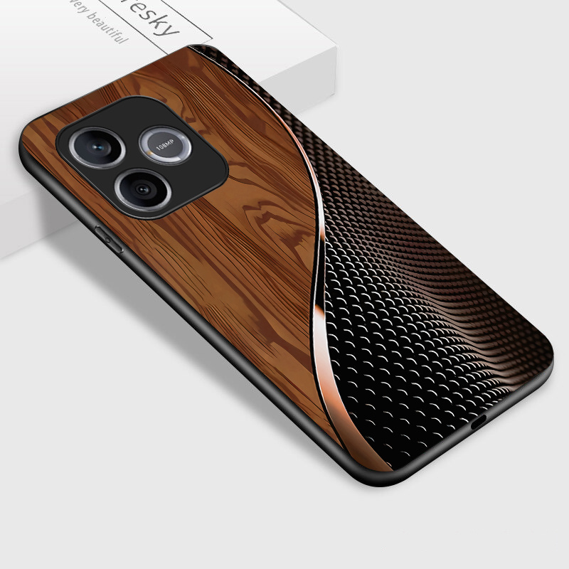 TEMU Phone Case: Case 600 Lite 5g Phone Case, Premium Grain Carbon Fiber Pattern Stylish Glossy Casing Back Cover Gift