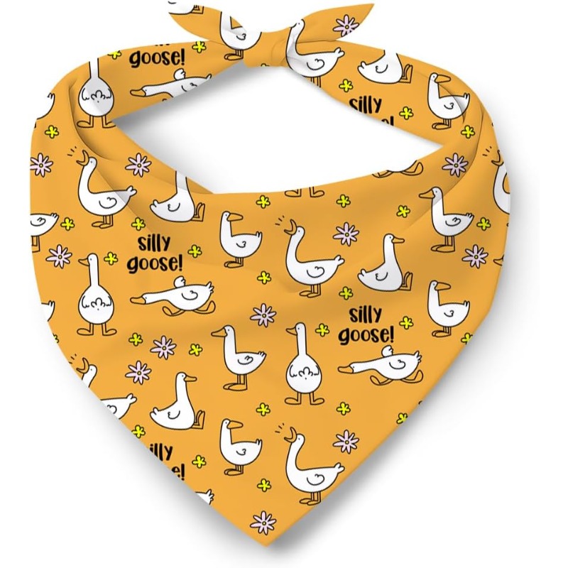 TEMU 1pc 24.8×11 Inch Dog Bandana Featuring A Cute Goose Design, Pets. This Adjustable Triangle Is A Fun Accessory For Dogs