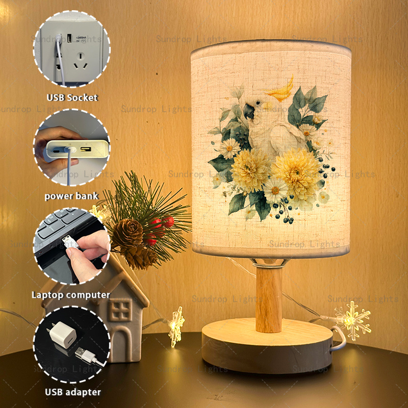 LED Fabric Desk Lamp for Bedroom & Office