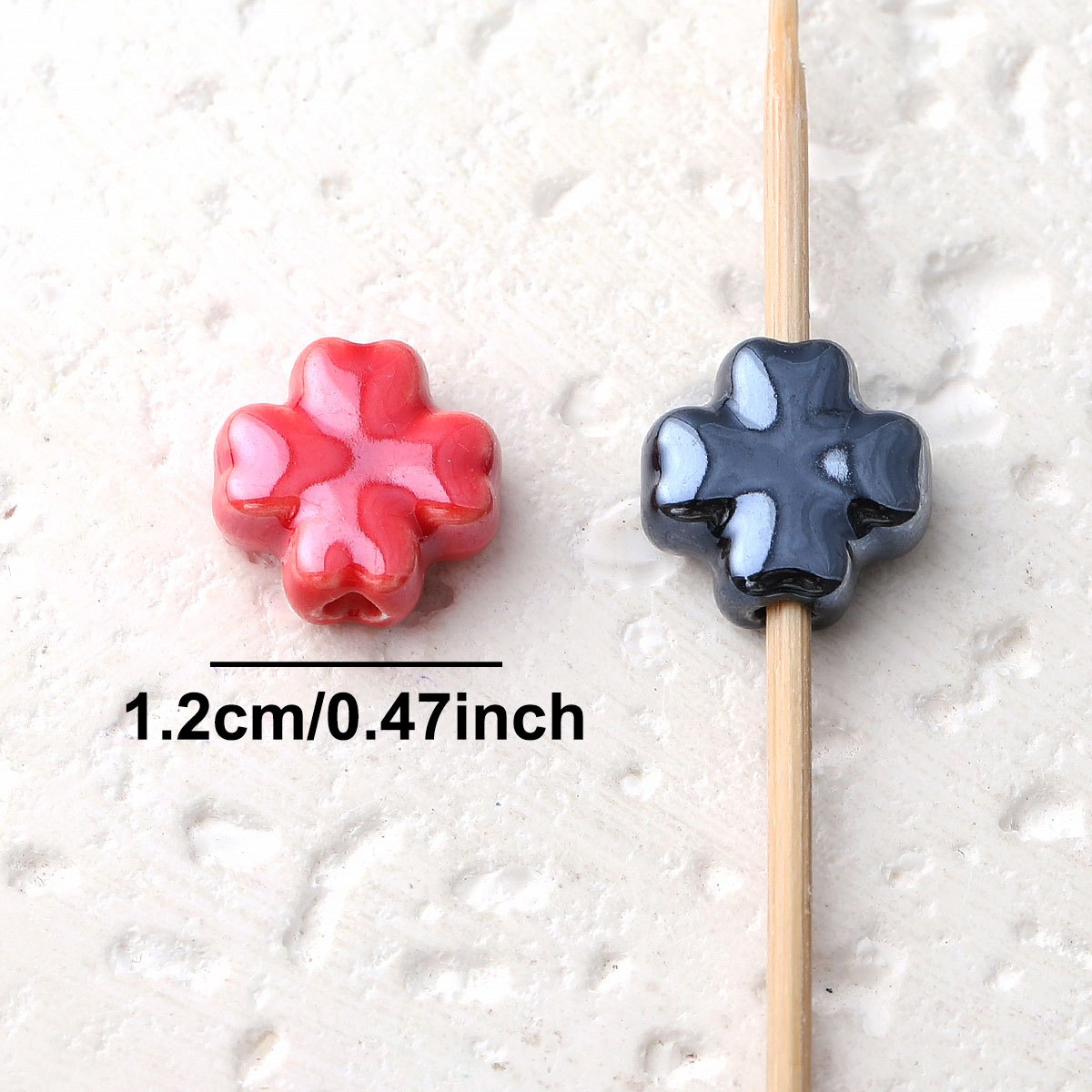 12pcs Glazed Ceramic Beads for DIY Jewelry Making