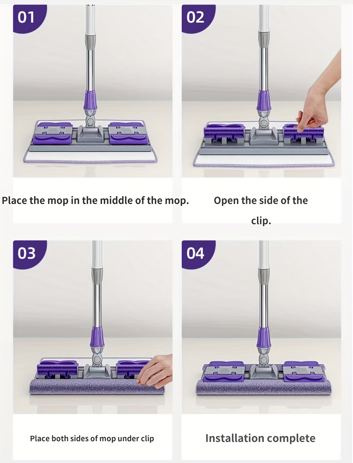 1set super large stainless steel flat mop 1set stainless steel flat mop and bucket set with 2 reusable pads multi surface wet and dry mop for living room bedroom kitchen and floor cleaning no electricity needed details 1