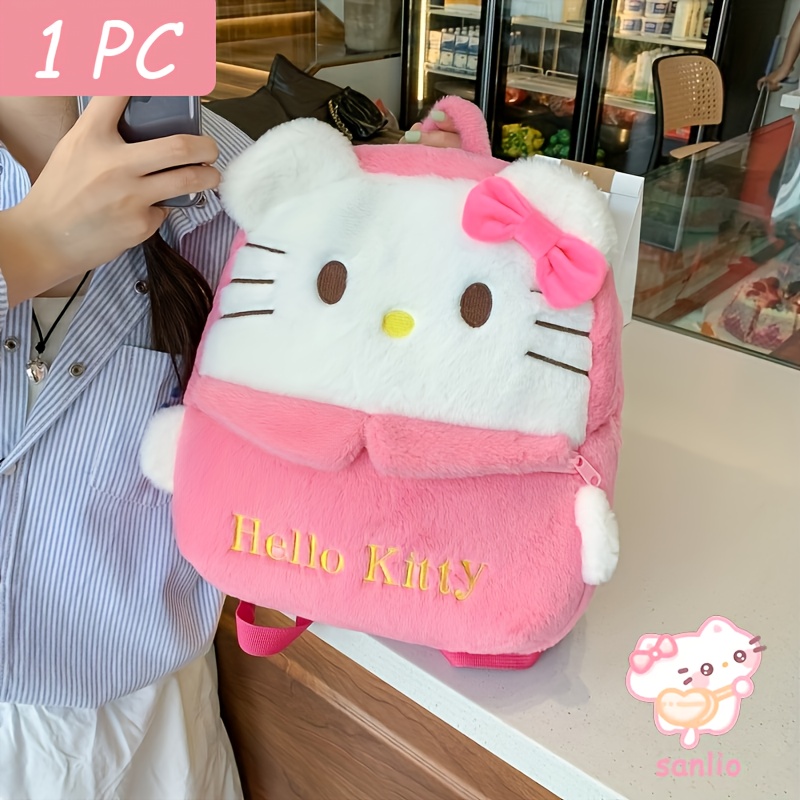 Sanrio for kuromi Backpack - Cute for kuromi Face with Expressive Eyes & Pink Bow, Large Capacity School Bag with Secure Zipper Closure, Lightweight Japanese Anime Backpack for Girls, for Kuromi Collectors Gift for School, Travel