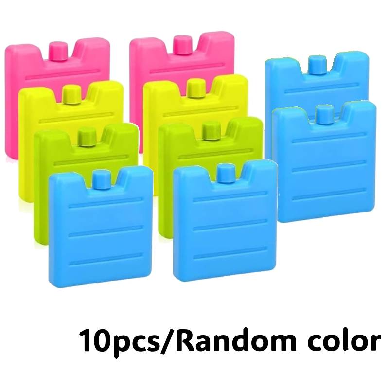 Image of 10pcs Mini Ice Pack Set, Random Colors, Reusable Lunch Box Ice Packs, Cooler And Bento Box Ice Packs, Small Freezer Blocks To Keep , Non-toxic