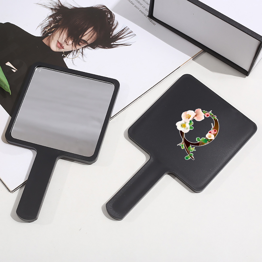 Mini Hand Mirror with Easy Grip Handle, High Definition Scratch-Proof Surface