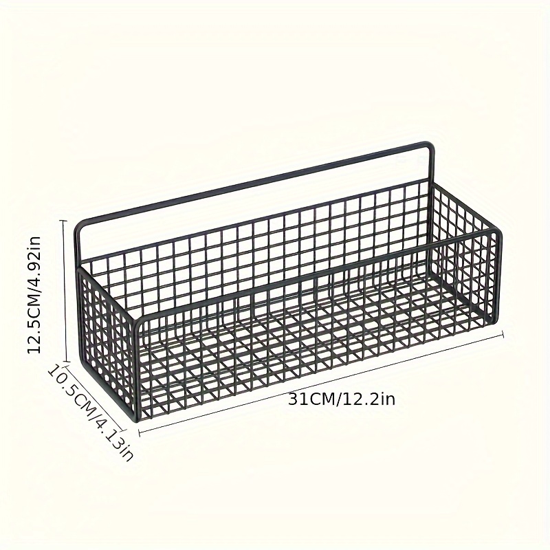 TEMU Metal Storage Baskets For Wall Mounting, Bathroom Storage Racks, No-drill Vanity Shelves, Rustic Toilet Storage Racks, Bathroom Metal
