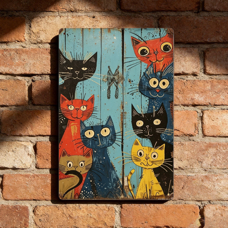 TEMU 2d Flat, 2d Flat Surface, 1pc, Halloween-themed Wooden Plaque With "cat In Front Of The " Design - Halloween Decoration, Decor, Porch Yard Home